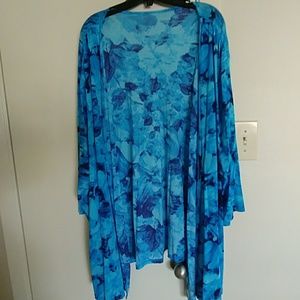 Blue floral coverup